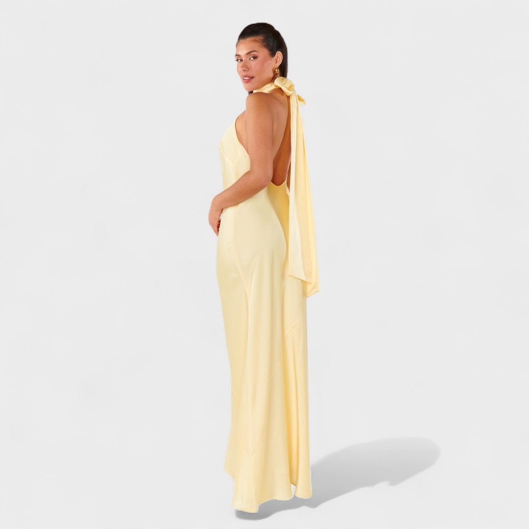 Martina - Robe avec nœud en satin