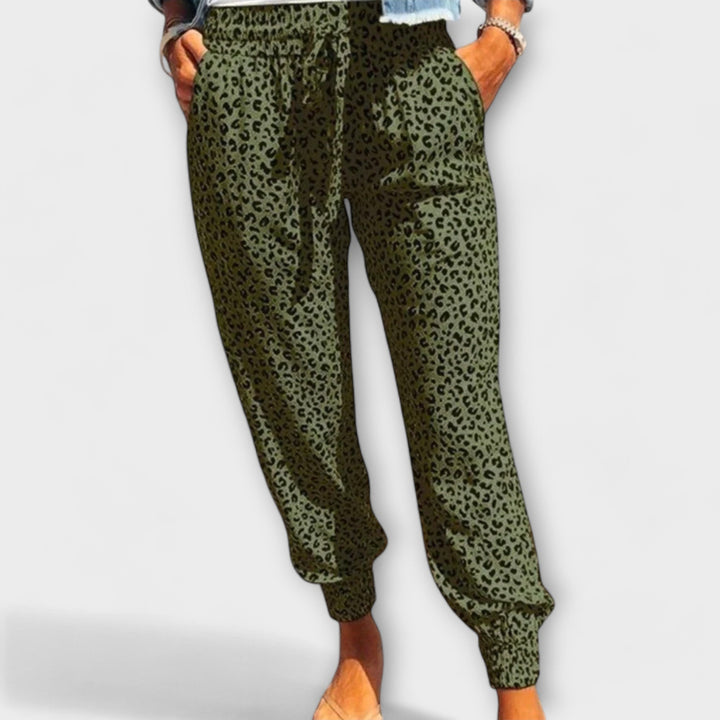Félicité - Pantalons léopard à jambes larges