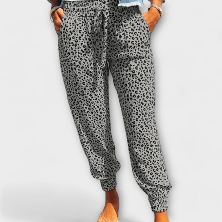 Félicité - Pantalons léopard à jambes larges