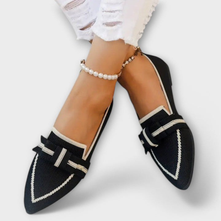Chaussures plates pour femmes avec design en nœud