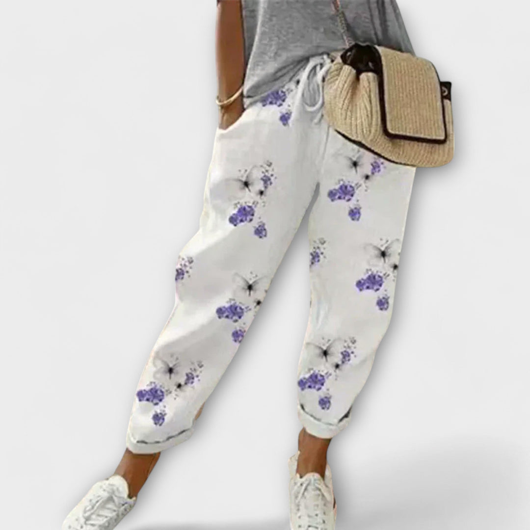 Burga - Pantalons confortables en coton et lin