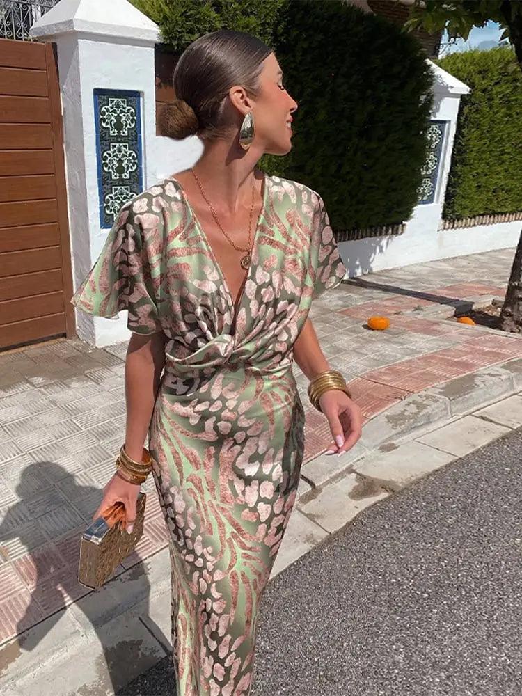 Constança - Robe Florale Plissée