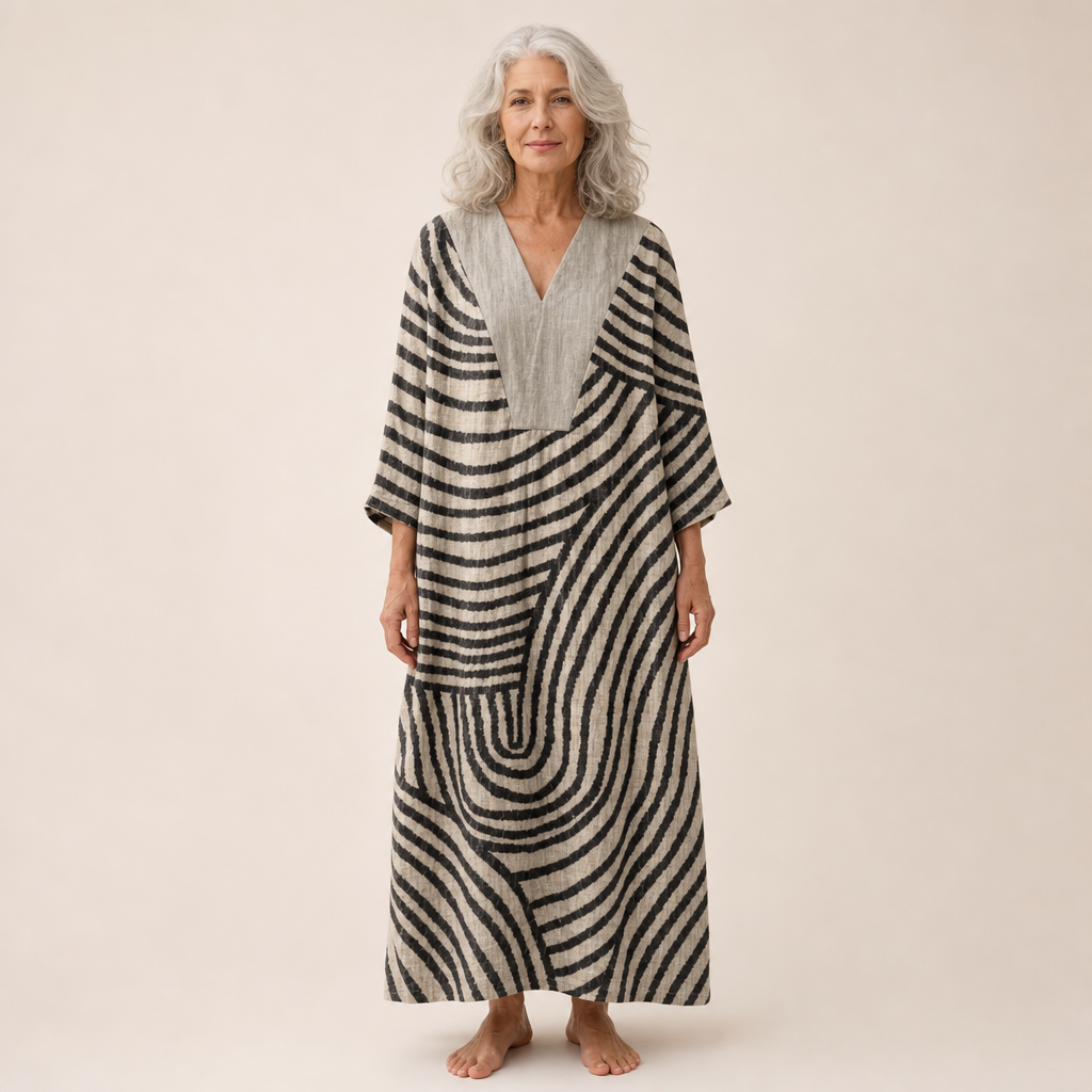 Blanche - Robe d’Été Imprimée Flatteuse