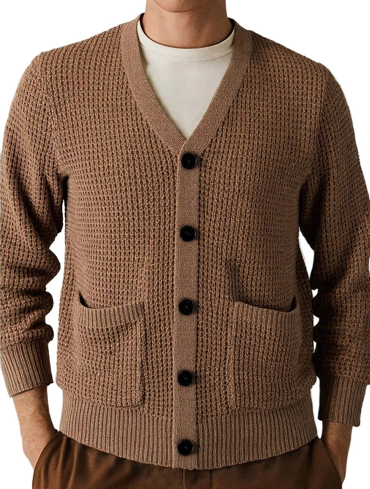 Noël - Gilet En Maille Gaufrée Homme