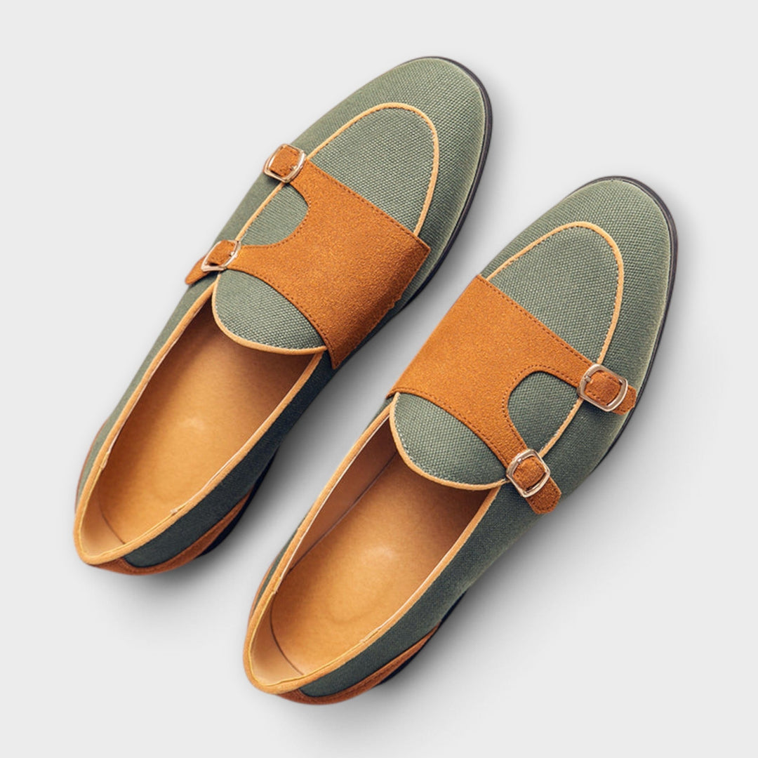 Margarete - Mules bicolores à brides