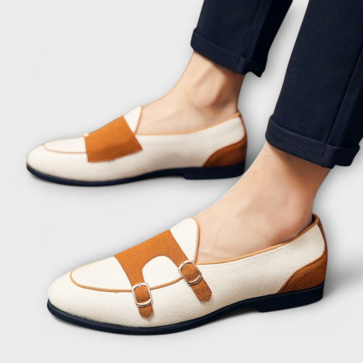 Margarete - Mules bicolores à brides