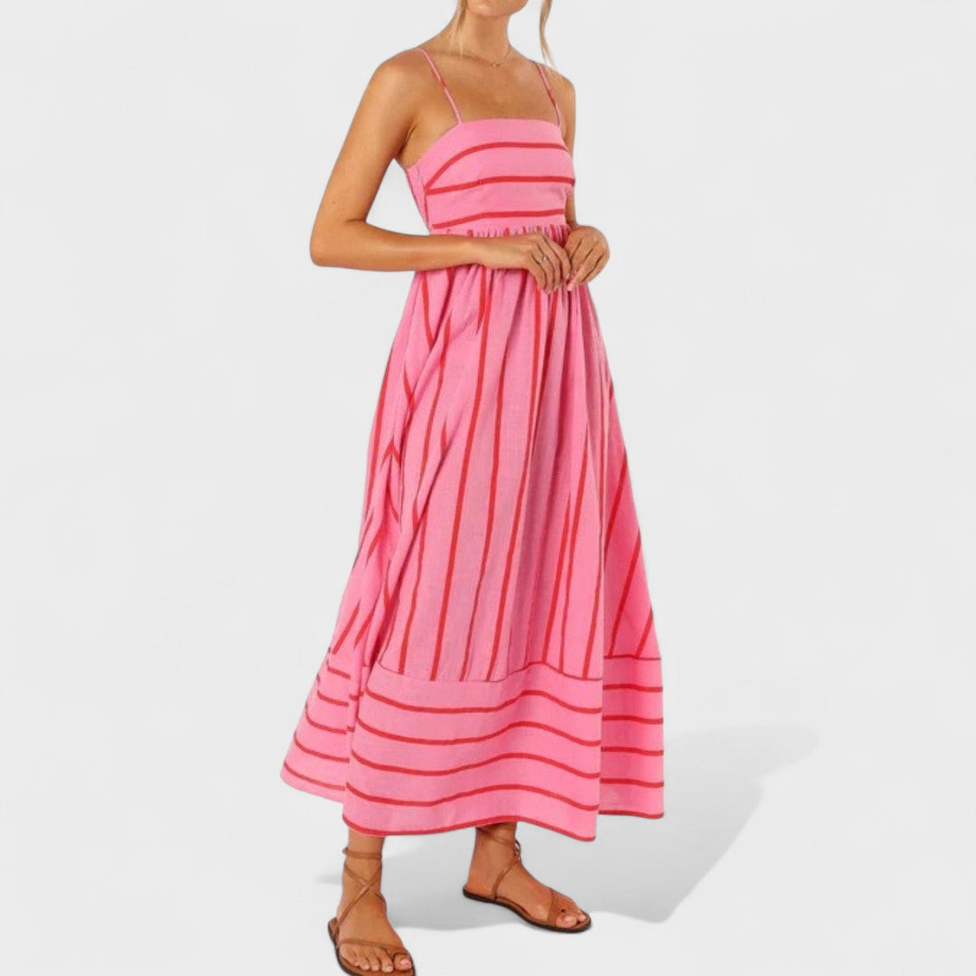 Isabel - Robe longue à rayures