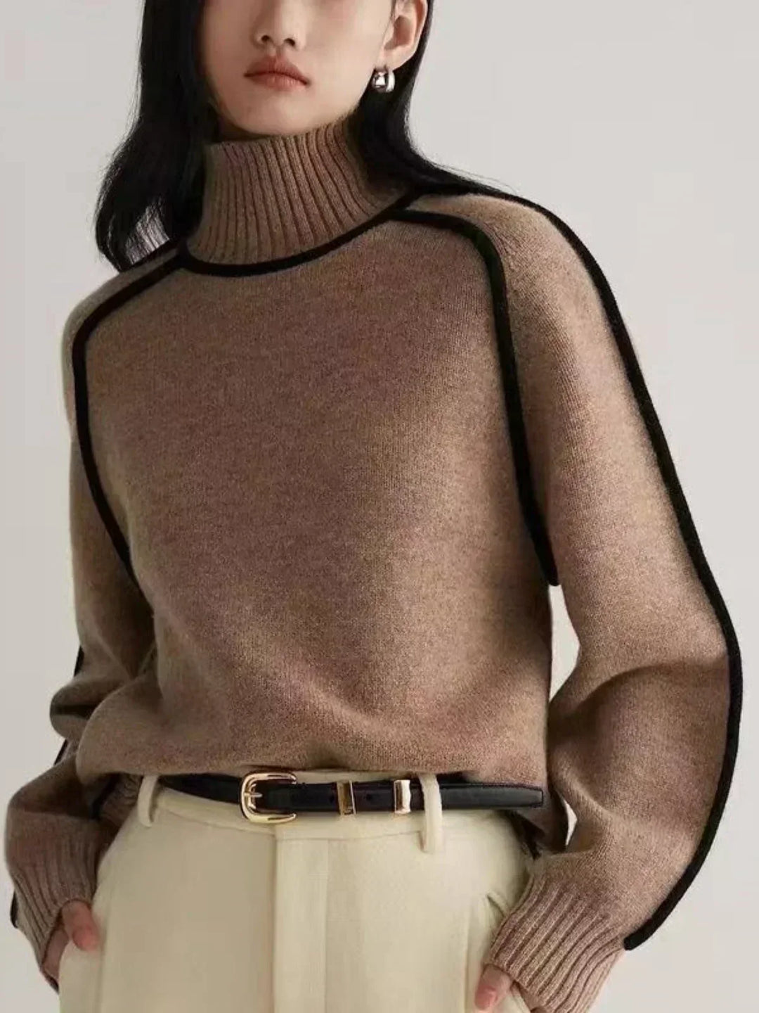 Sandrine | Pull élégant à col roulé