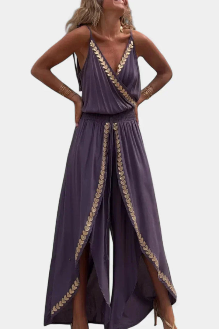 Lorena - Robe Mono Détails Dorés