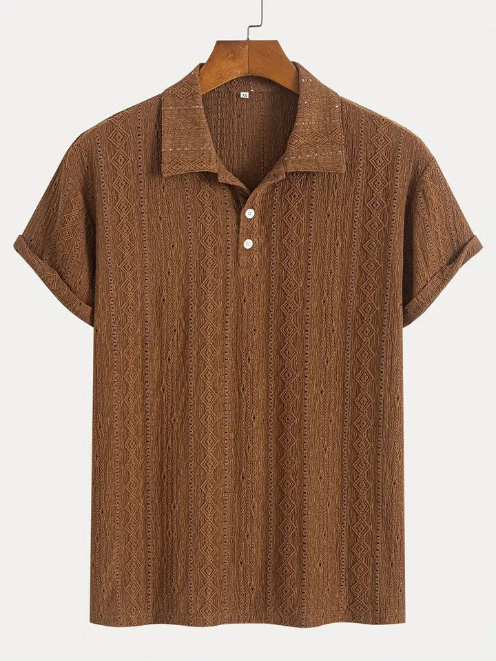 Lucas – Polo délicatement tissé avec un motif texturé
