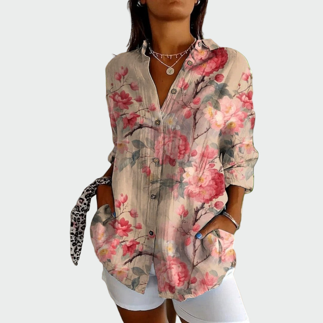 Chemise stylée avec imprimé floral