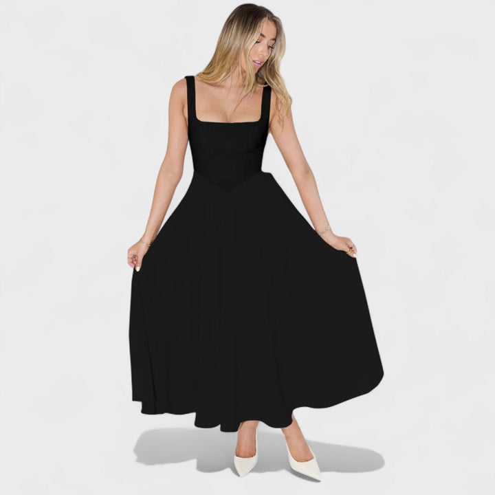 Maribel - Robe Midi décolleté carré