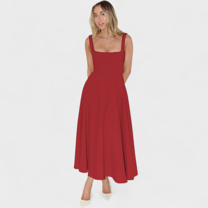 Maribel - Robe Midi décolleté carré