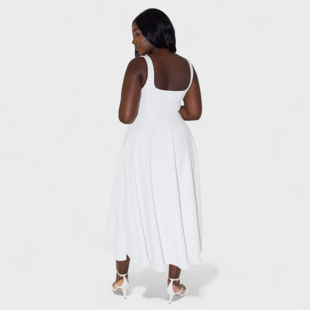 Maribel - Robe Midi décolleté carré