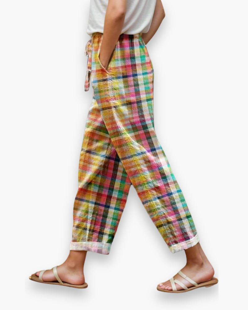 Pénélope - Pantalon Coupe Droite Coloré Léger Femme