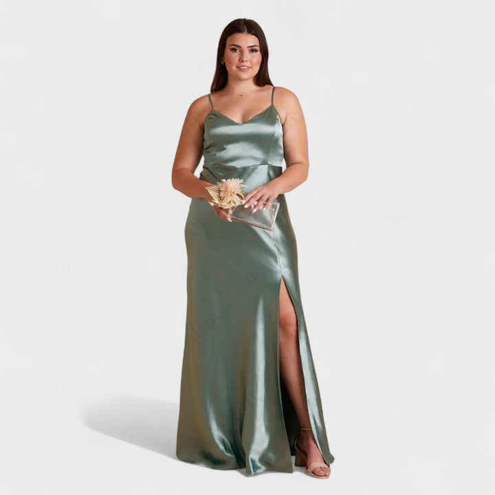Lúcia - Robe longue en Satin