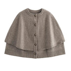 Gabrielle - Gilet En Maille Avec Cape, À La Fois Élégant Et Stylé