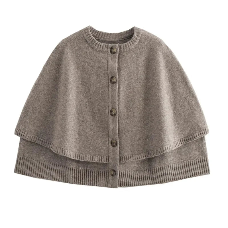 Gabrielle - Gilet En Maille Avec Cape, À La Fois Élégant Et Stylé