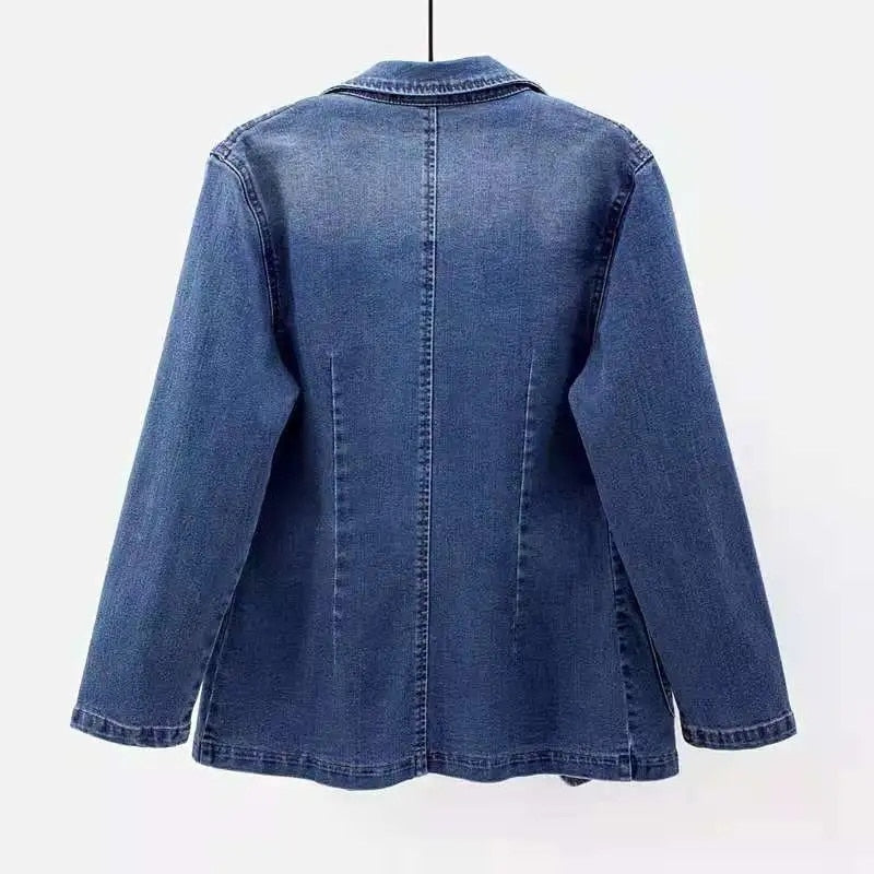 Ella - Veste Blazer Femme En Denim Moderne - Élégante Et Décontractée - Femme