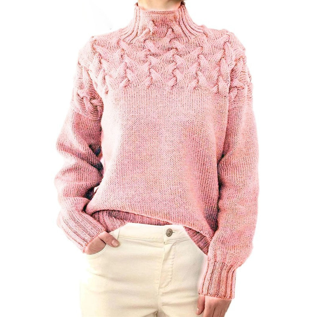Éléonore - Pull Cachemire Col Roulé Oversize Maille Femme