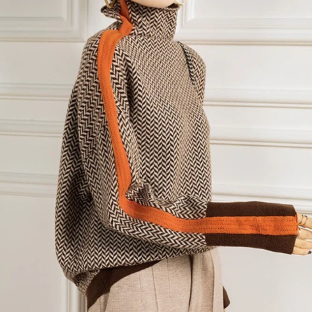 Éléonore | Col roulé Luxe en Chevron