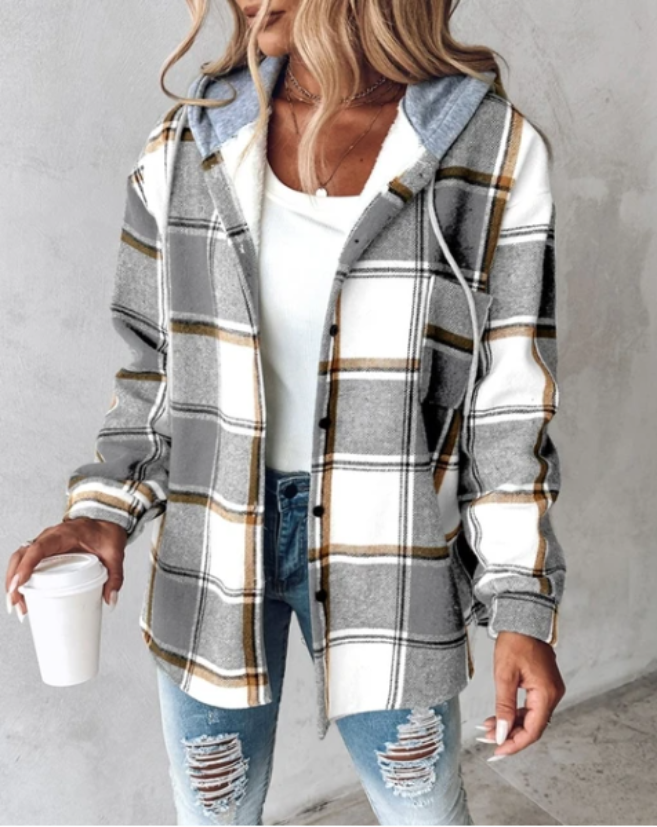 Louna - Veste femme à carreaux
