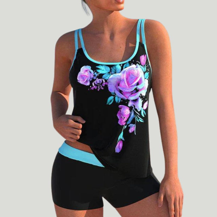 Roosmarijn - Tankini avec short et imprimé floral