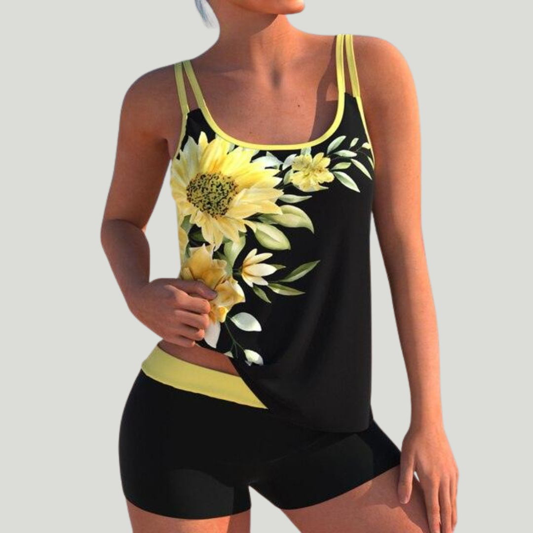 Roosmarijn - Tankini avec short et imprimé floral