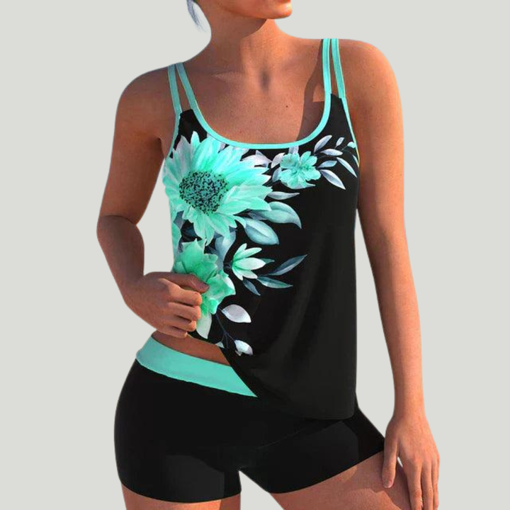 Roosmarijn - Tankini avec short et imprimé floral