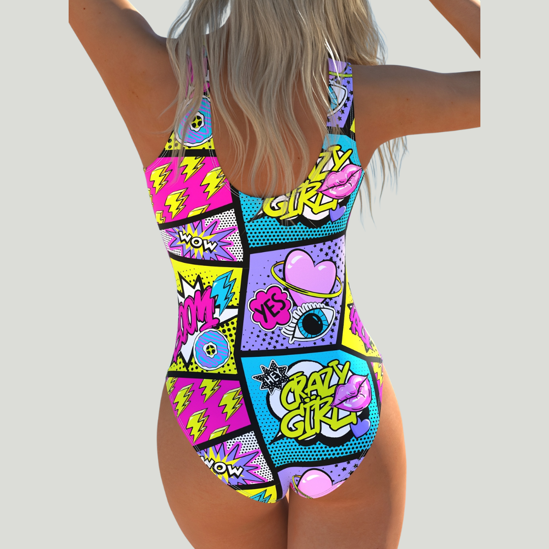 Suzanne - Maillot de bain une pièce avec imprimé pop-art