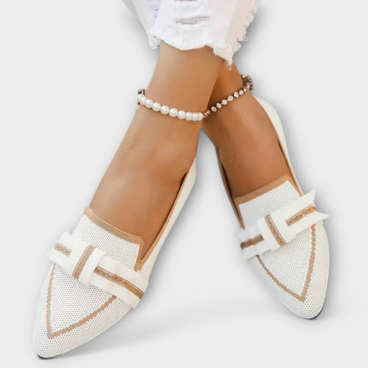 Mareike - Mules noires pointues à nœud