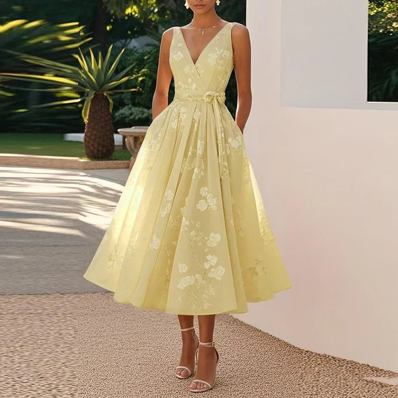 Catarina - Robe Midi Élégante
