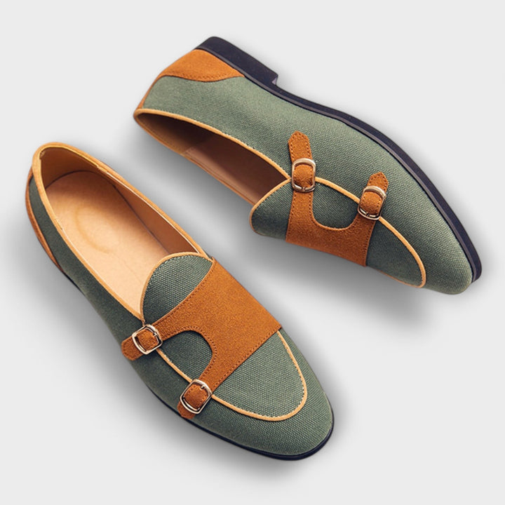Margarete - Mules bicolores à brides