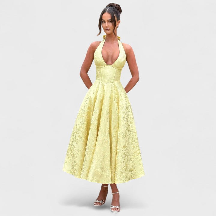 Halina - Robe midi avec corset
