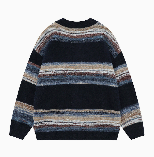 Olivier - Cardigan À Rayures Homme