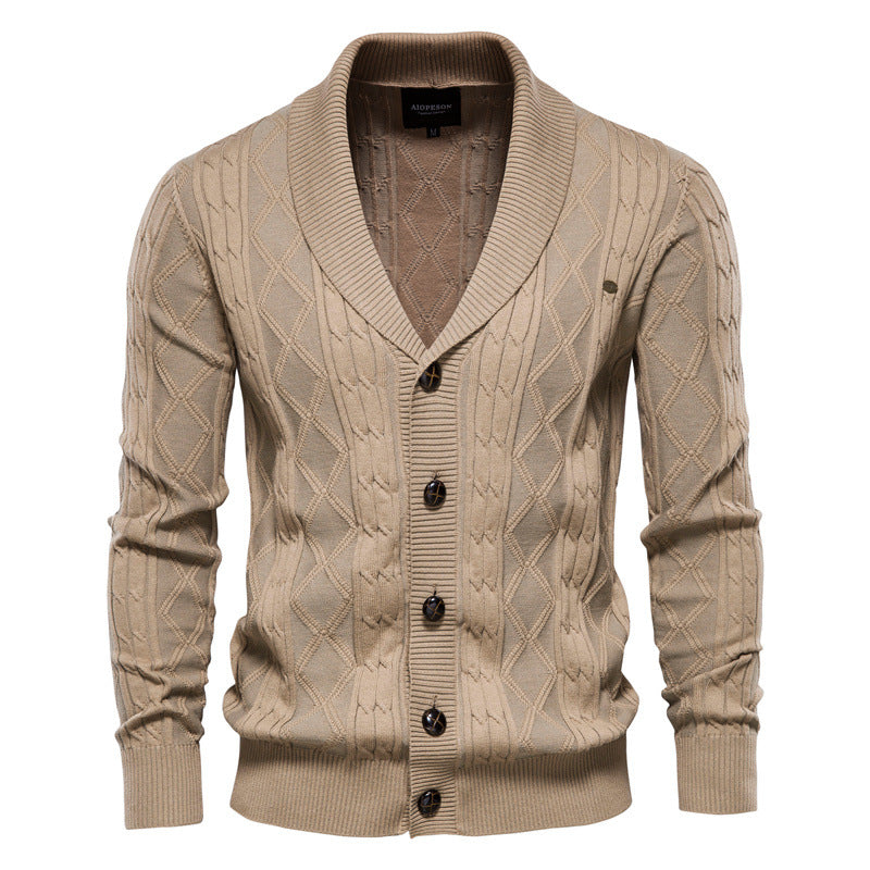 Vincent - Cardigan Col Châle Texturé Homme