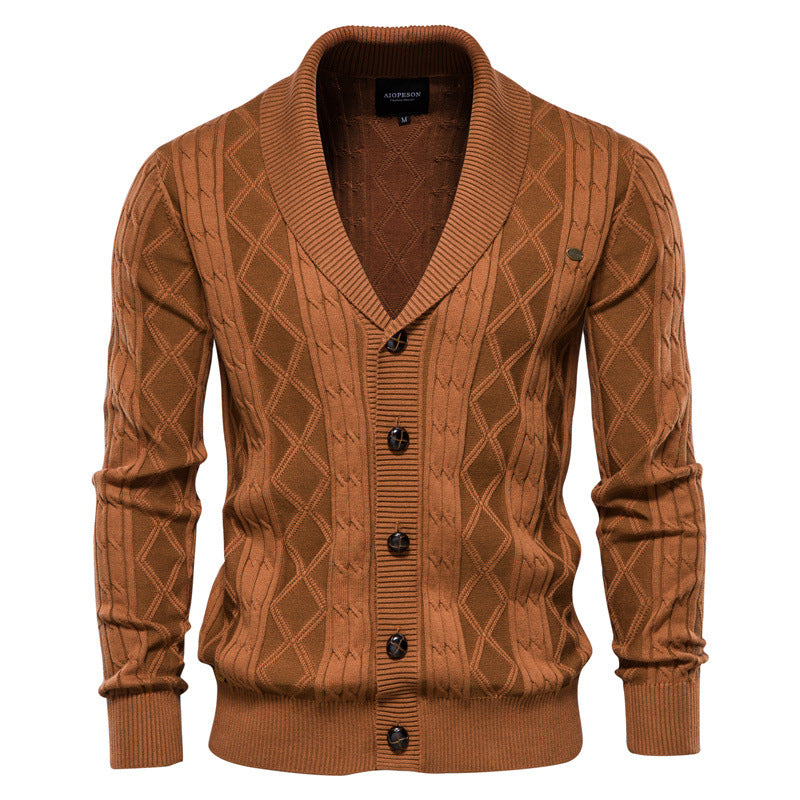 Vincent - Cardigan Col Châle Texturé Homme