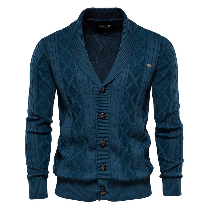 Vincent - Cardigan Col Châle Texturé Homme