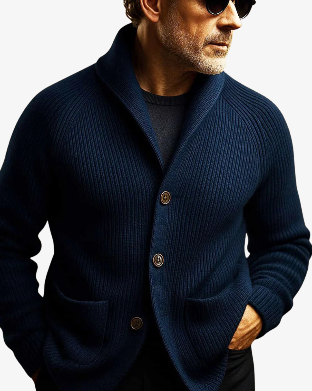 Guillaume - Cardigan En Maille À Col Châle Homme