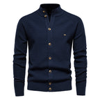 Alexandre - Cardigan Texturé Col Montant Homme