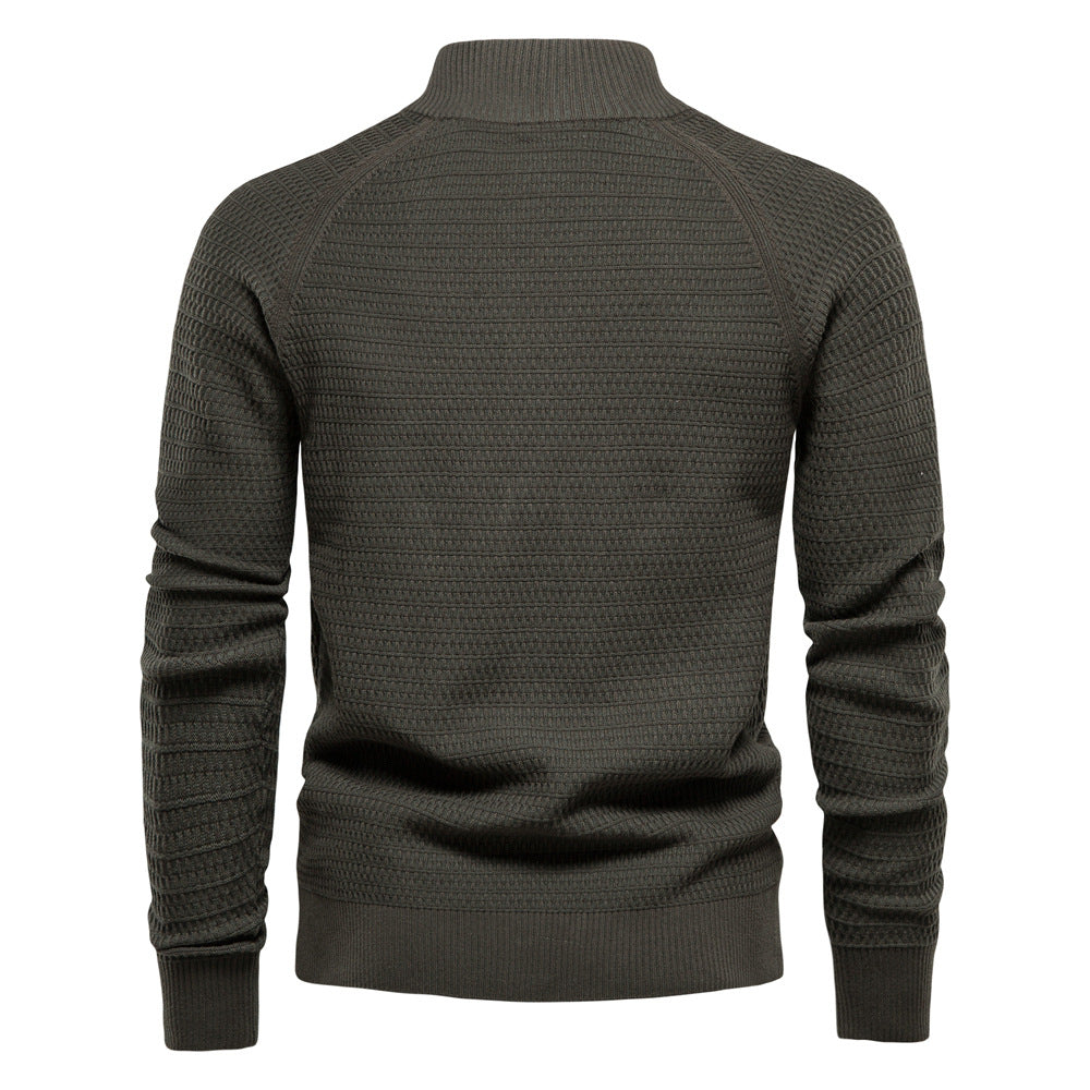 Alexandre - Cardigan Texturé Col Montant Homme