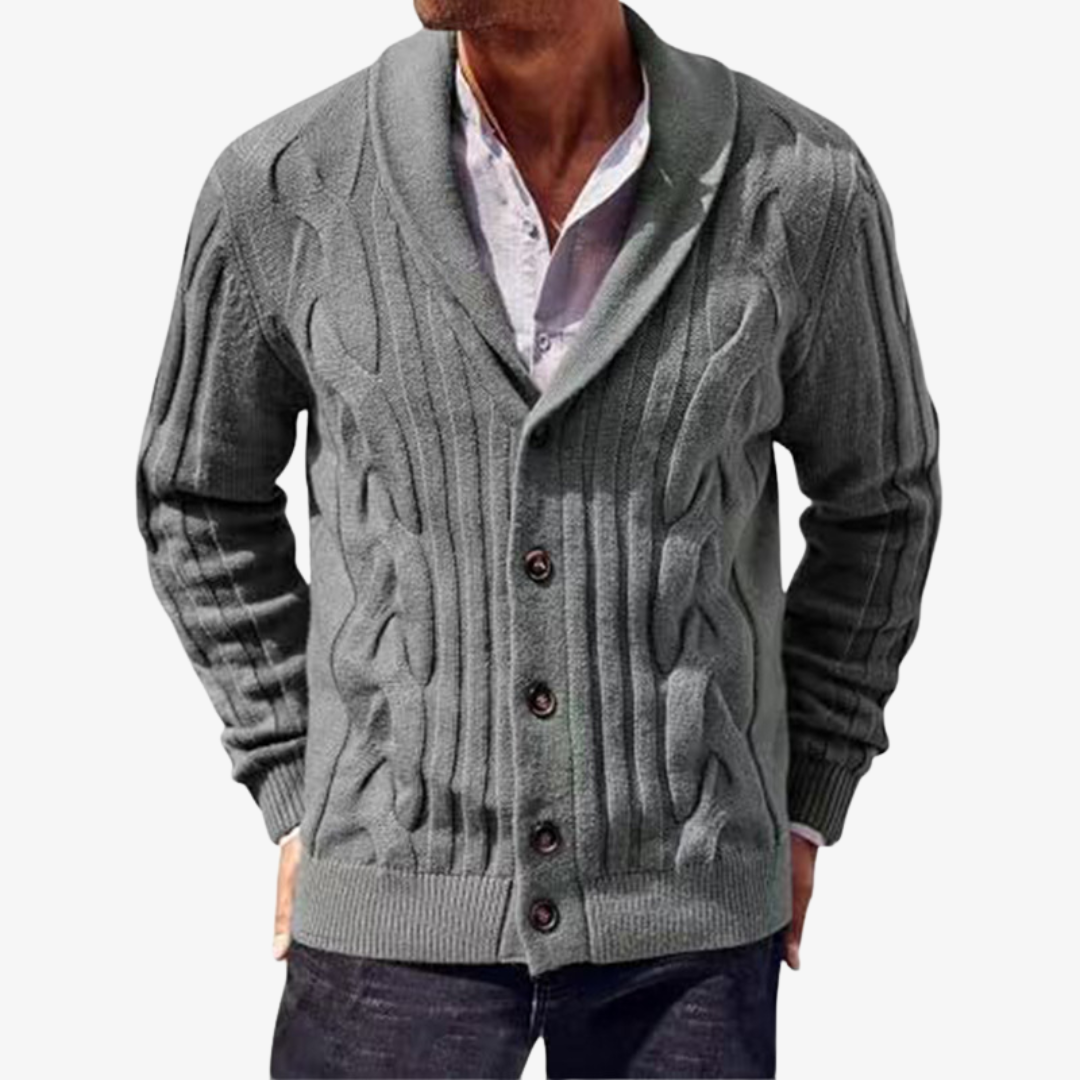 Baptiste - Cardigan Torsadé À Col Châle Homme