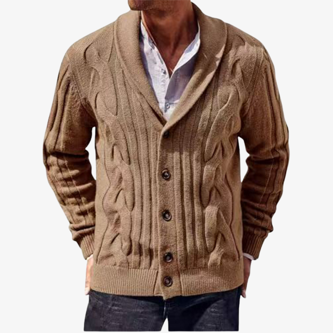 Baptiste - Cardigan Torsadé À Col Châle Homme