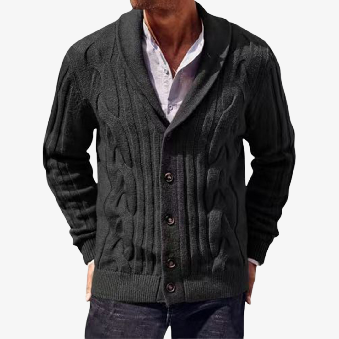 Baptiste - Cardigan Torsadé À Col Châle Homme