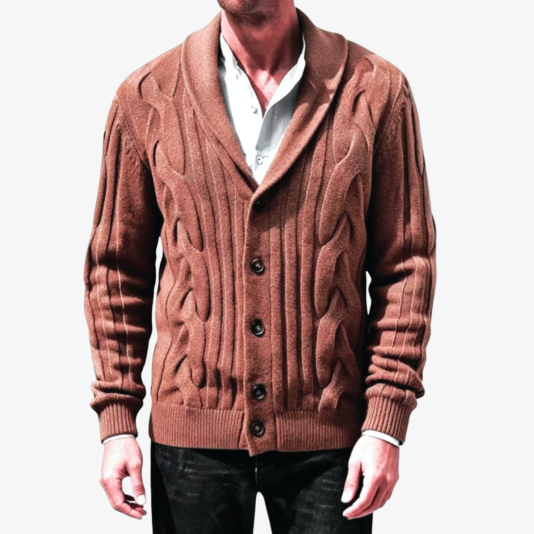 Baptiste - Cardigan Torsadé À Col Châle Homme