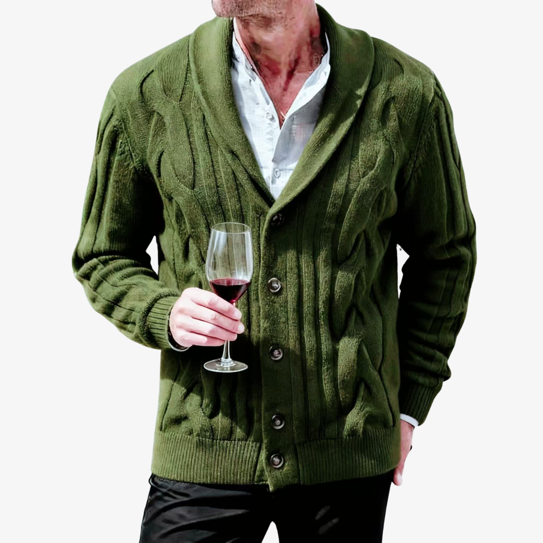 Baptiste - Cardigan Torsadé À Col Châle Homme