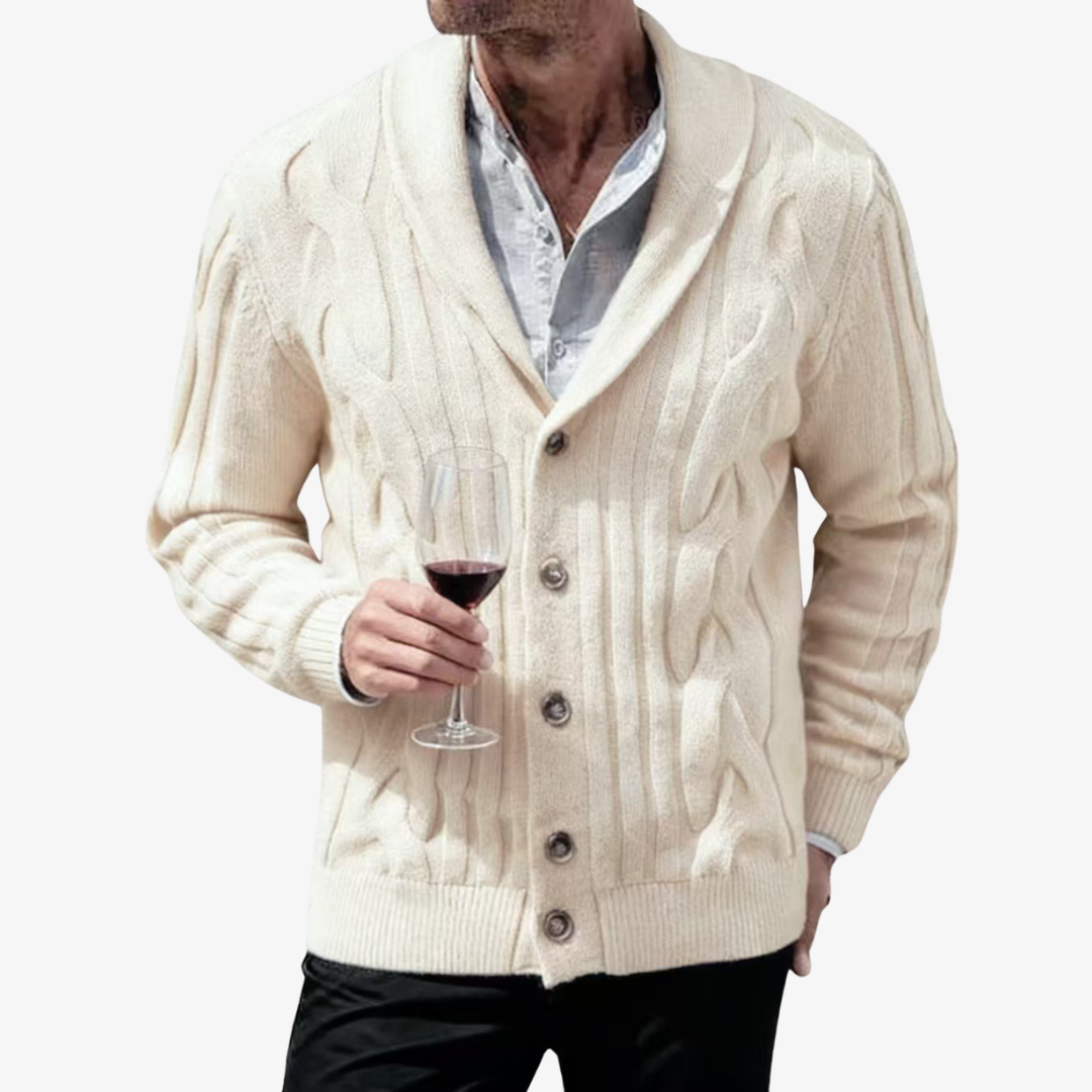 Baptiste - Cardigan Torsadé À Col Châle Homme