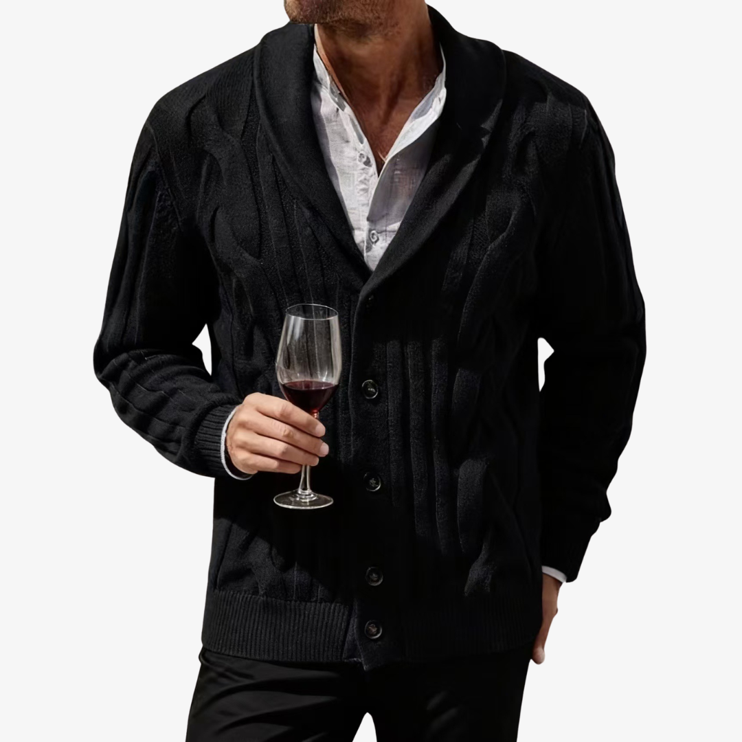 Baptiste - Cardigan Torsadé À Col Châle Homme
