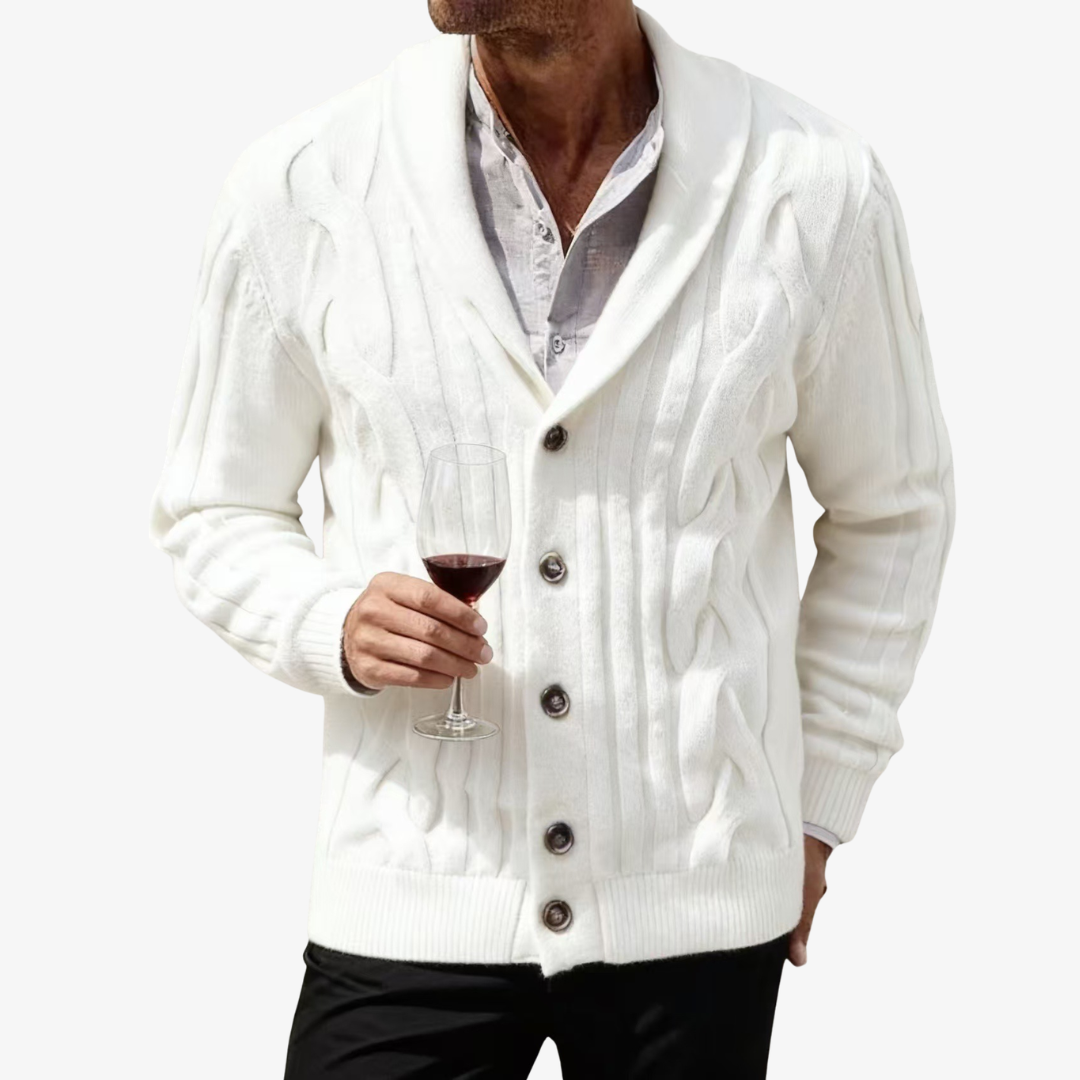 Baptiste - Cardigan Torsadé À Col Châle Homme