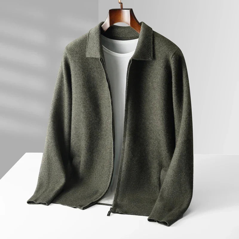 Christophe - Cardigan Zippé Col Chemise Homme